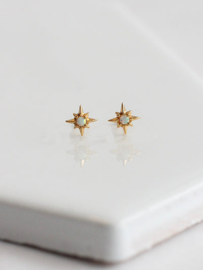 Opal star studs