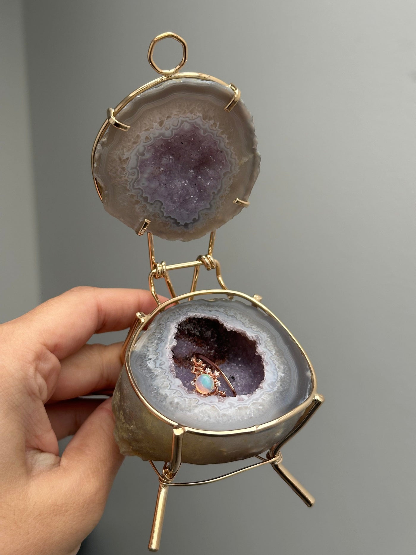 Amethyst geode box