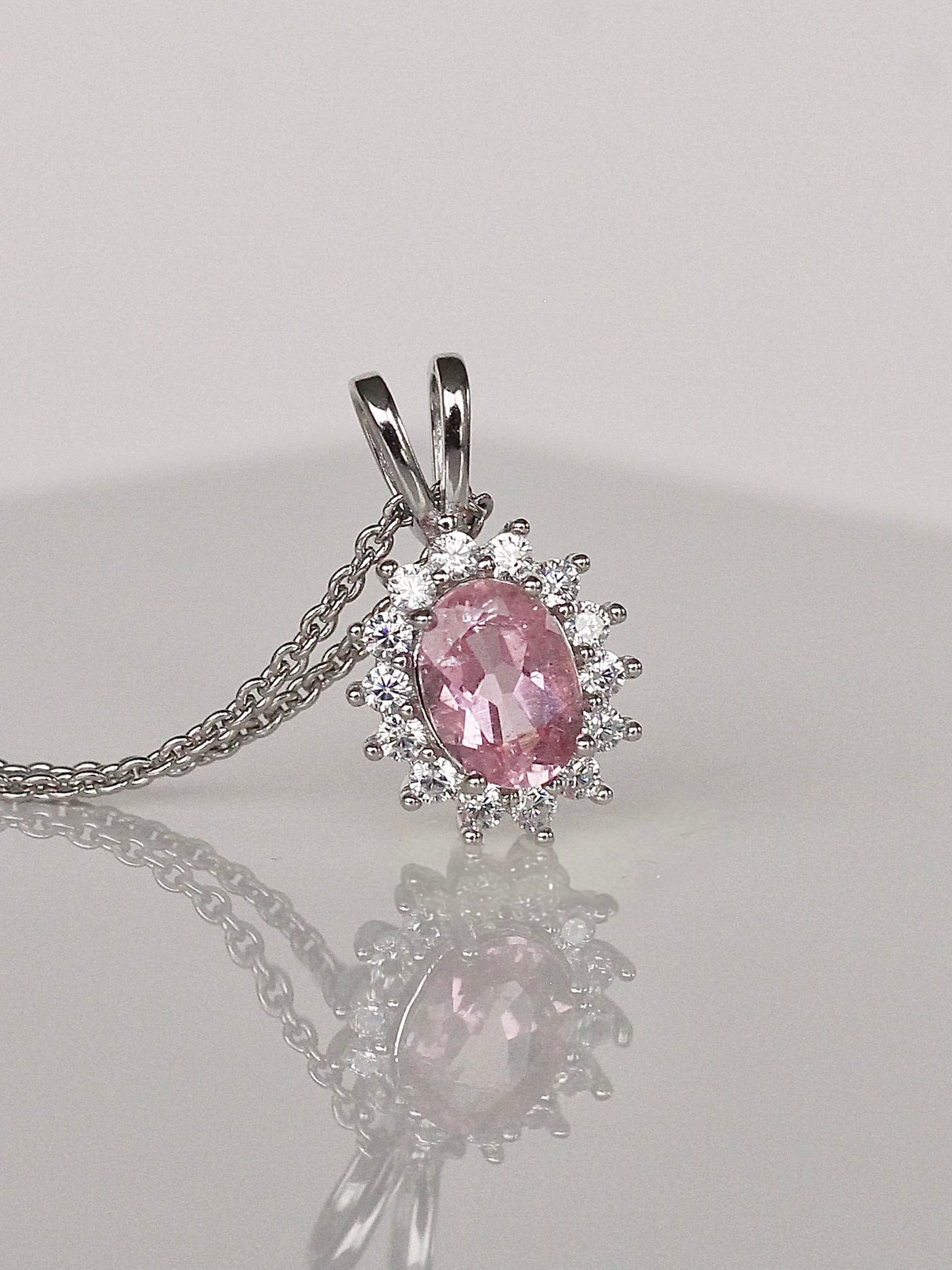 Pink tourmaline necklace