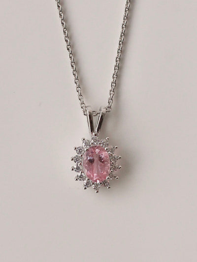 Pink tourmaline necklace